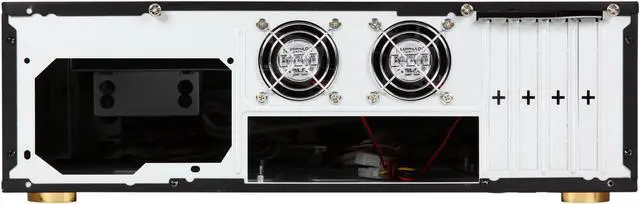 Alt view image 4 of 7 - nMEDIAPC Black Aluminum / Acrylic / Steel HTPC 5000B Micro ATX Media Center / HTPC Case