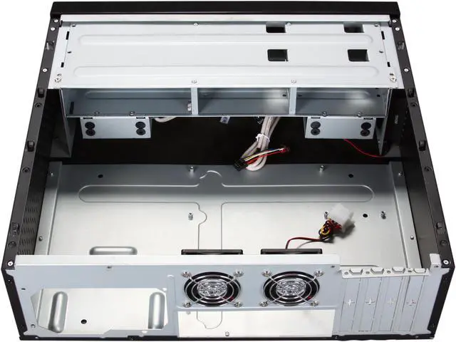 Alt view image 5 of 7 - nMEDIAPC Black Aluminum / Acrylic / Steel HTPC 5000B Micro ATX Media Center / HTPC Case