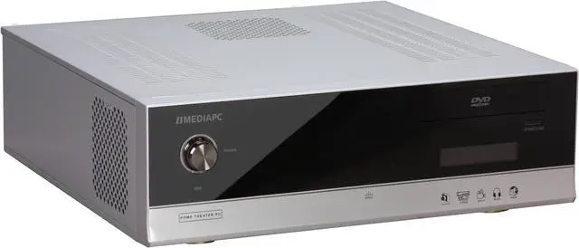 Main image of nMEDIAPC Silver Aluminum / Acrylic / Steel HTPC 5000S Micro ATX Media Center / HTPC Case