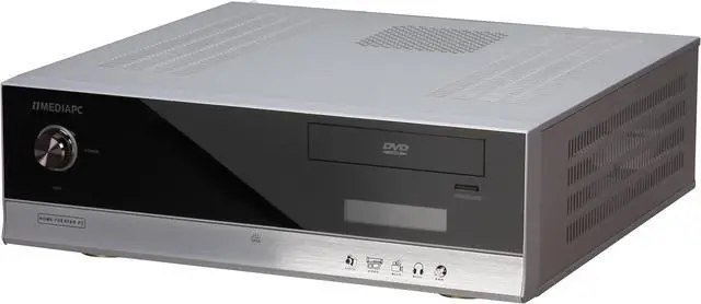Alt view image 2 of 12 - nMEDIAPC Silver Aluminum / Acrylic / Steel HTPC 5000S Micro ATX Media Center / HTPC Case