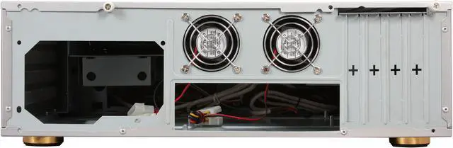Alt view image 7 of 12 - nMEDIAPC Silver Aluminum / Acrylic / Steel HTPC 5000S Micro ATX Media Center / HTPC Case
