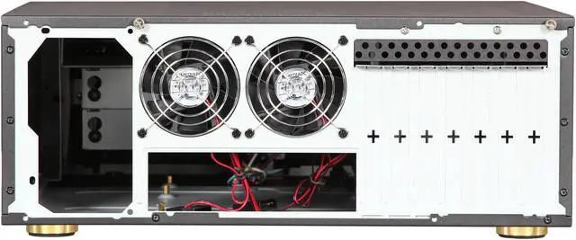 Alt view image 4 of 7 - nMEDIAPC Black Aluminum / Acrylic / Steel HTPC 6000B ATX Media Center / HTPC Case