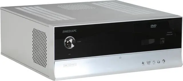 Main image of nMEDIAPC Silver Aluminum / Acrylic / Steel HTPC 6000S ATX Media Center / HTPC Case