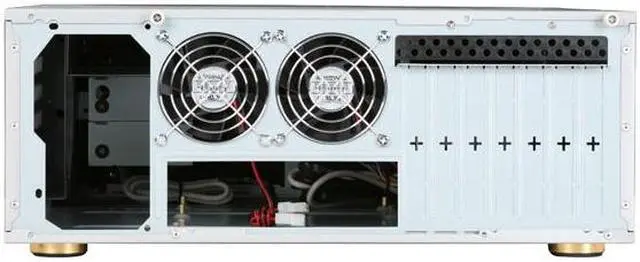 Alt view image 8 of 12 - nMEDIAPC Silver Aluminum / Acrylic / Steel HTPC 6000S ATX Media Center / HTPC Case