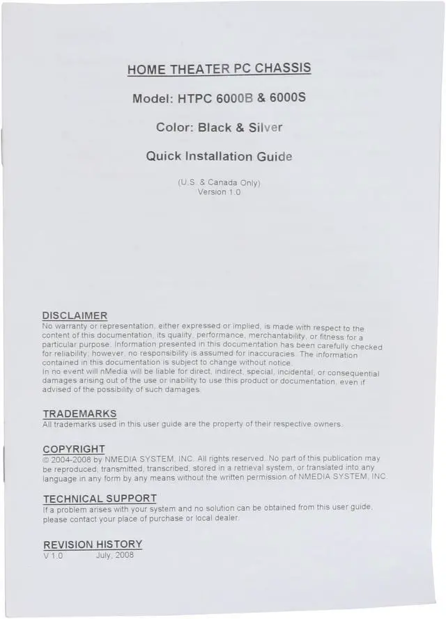 Alt view image 12 of 12 - nMEDIAPC Silver Aluminum / Acrylic / Steel HTPC 6000S ATX Media Center / HTPC Case