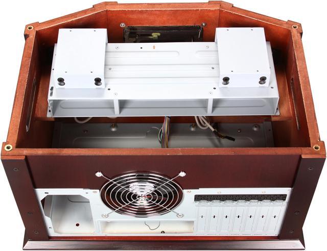Alt view image 5 of 7 - nMEDIAPC Red Wood Wood/Steel HTPC 8000 ATX Media Center / HTPC Case