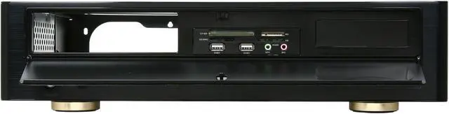 Alt view image 2 of 7 - nMEDIAPC Black Aluminum / Acrylic / Steel HTPC 1080P Micro ATX Media Center / HTPC Case