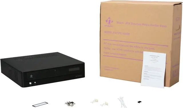 Alt view image 7 of 7 - nMEDIAPC Black Aluminum / Acrylic / Steel HTPC 1080P Micro ATX Media Center / HTPC Case