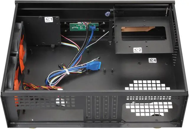Alt view image 6 of 8 - nMEDIAPC Black Aluminum Panel & Steel (1.0mm SECC) HTPC 7000B Micro ATX Media Center/ HTPC Case