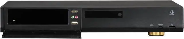 Alt view image 2 of 5 - nMEDIAPC Black Steel (1.0mm SECC) HTPC 1800B Mini ITX Media Center / HTPC Case