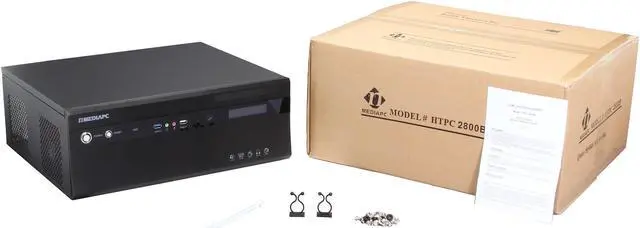 Alt view image 7 of 7 - nMEDIAPC Black Aluminum Panel & Steel (1.0mm SECC) HTPC 2800B ATX Media Center / HTPC Case