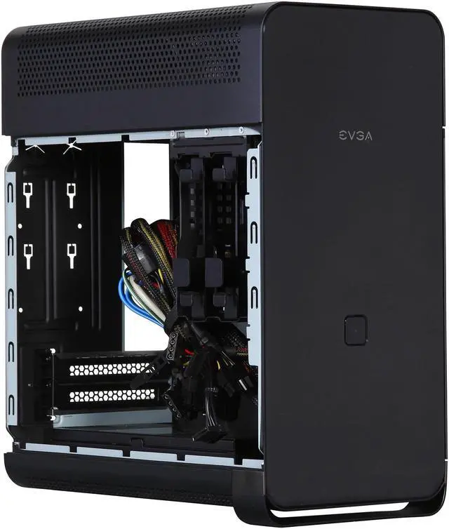 Alt view image 7 of 9 - EVGA Hadron Hydro Mini-ITX Chassis Black with 500W 80Plus Gold Power Supply (110-MW-1002-K1)