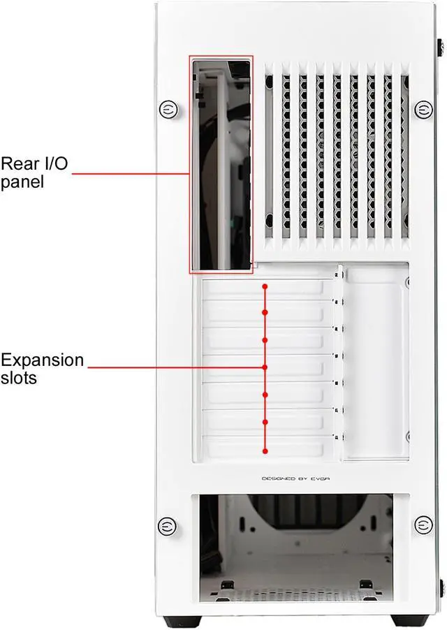 Alt view image 9 of 10 - EVGA DG-76 Alpine White Mid-Tower, 2 Sides of Tempered Glass, RGB LED and Control Board, Gaming Case 166-W1-2232-KR