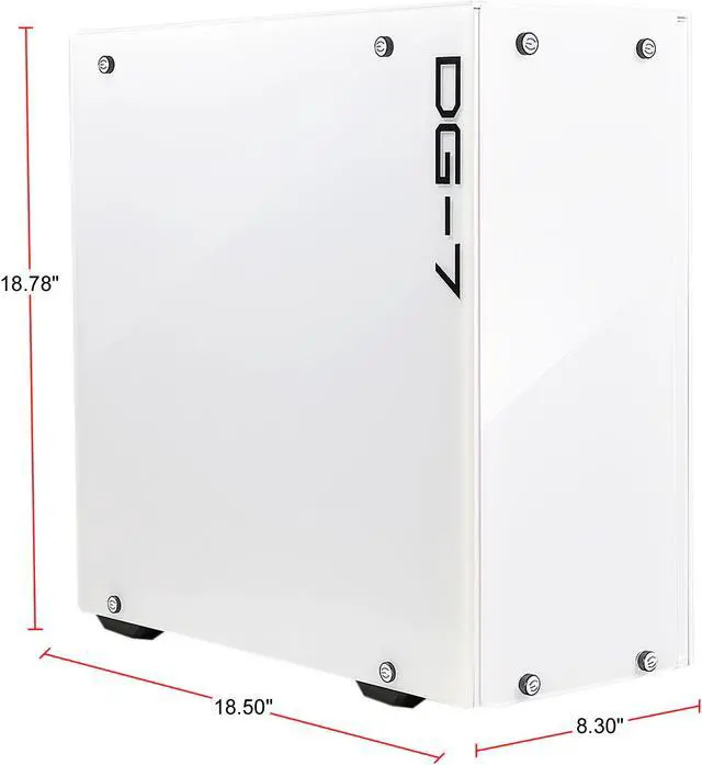 Alt view image 2 of 9 - EVGA DG-75 Alpine White Mid-Tower, 2 Sides of Tempered Glass, Gaming Case 156-F1-2022-KR