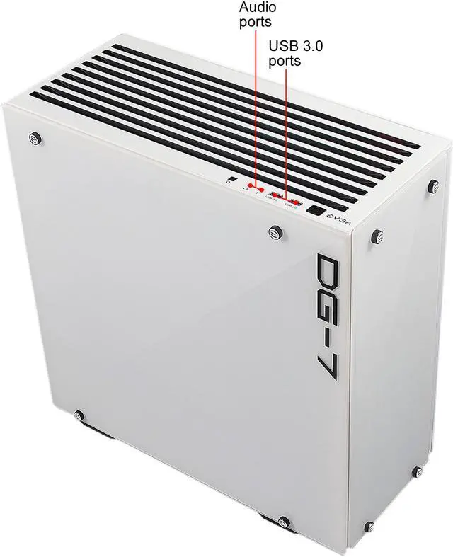 Alt view image 9 of 9 - EVGA DG-75 Alpine White Mid-Tower, 2 Sides of Tempered Glass, Gaming Case 156-F1-2022-KR