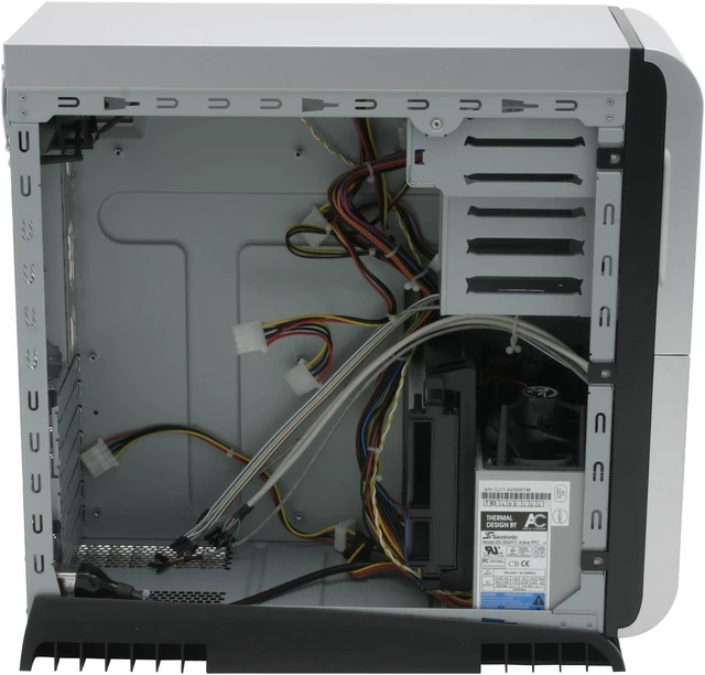 Alt view image 6 of 10 - Arctic-Cooling SILENTIUM T2 Silver Steel ATX Full Tower Computer Case 350W Power Supply