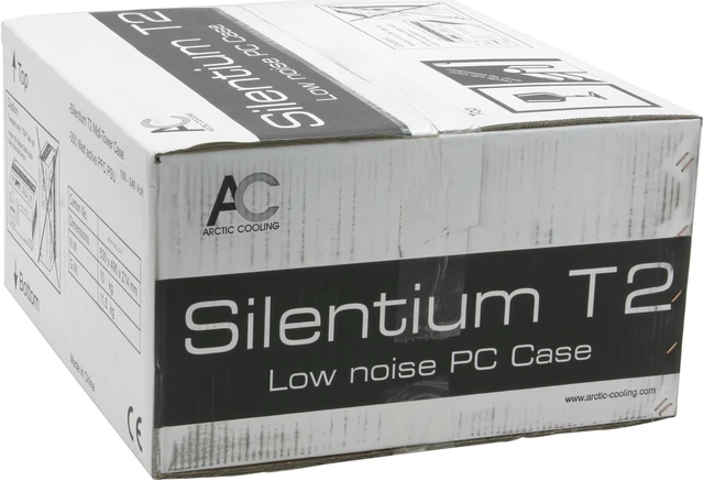Alt view image 10 of 10 - Arctic-Cooling SILENTIUM T2 Silver Steel ATX Full Tower Computer Case 350W Power Supply