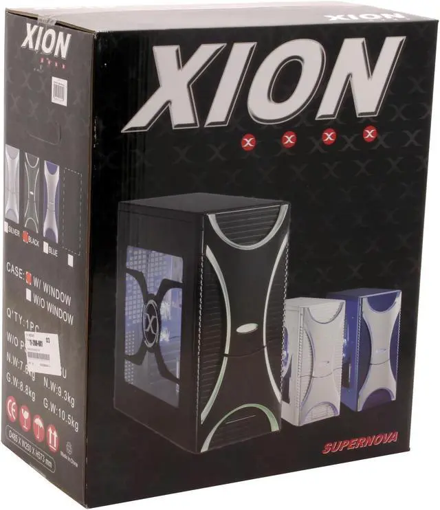 Alt view image 15 of 16 - XION Ultimate Engineering XON-001 Black SECC Steel ATX Mid Tower Computer Case 450W Power Supply