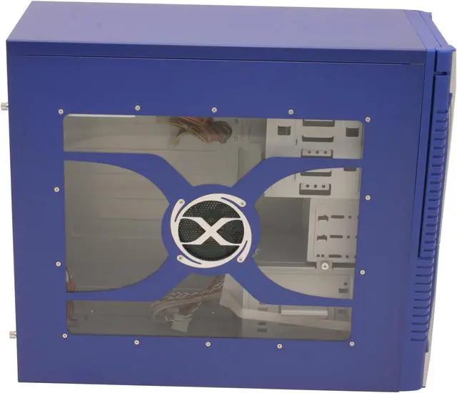 Alt view image 6 of 13 - XION Ultimate Engineering XON-004 Blue/Silver Steel ATX Mid Tower Computer Case 450W Power Supply