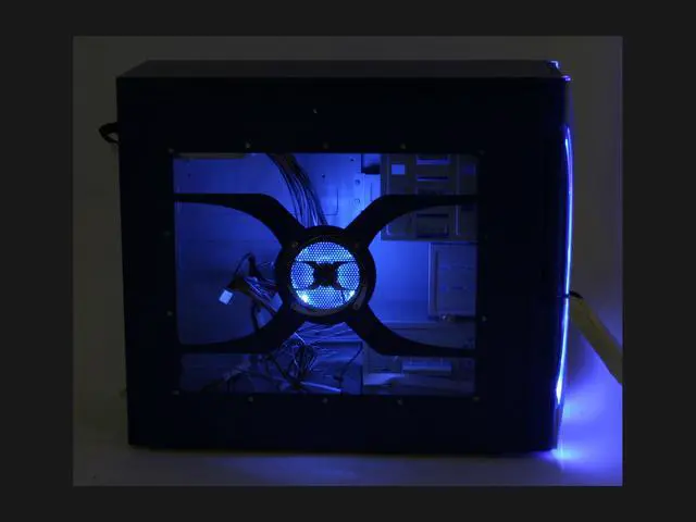 Alt view image 12 of 13 - XION Ultimate Engineering XON-004 Blue/Silver Steel ATX Mid Tower Computer Case 450W Power Supply