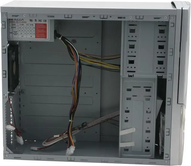 Alt view image 9 of 15 - XION II XON-102 Silver Steel ATX Mid Tower Computer Case 450W Power Supply