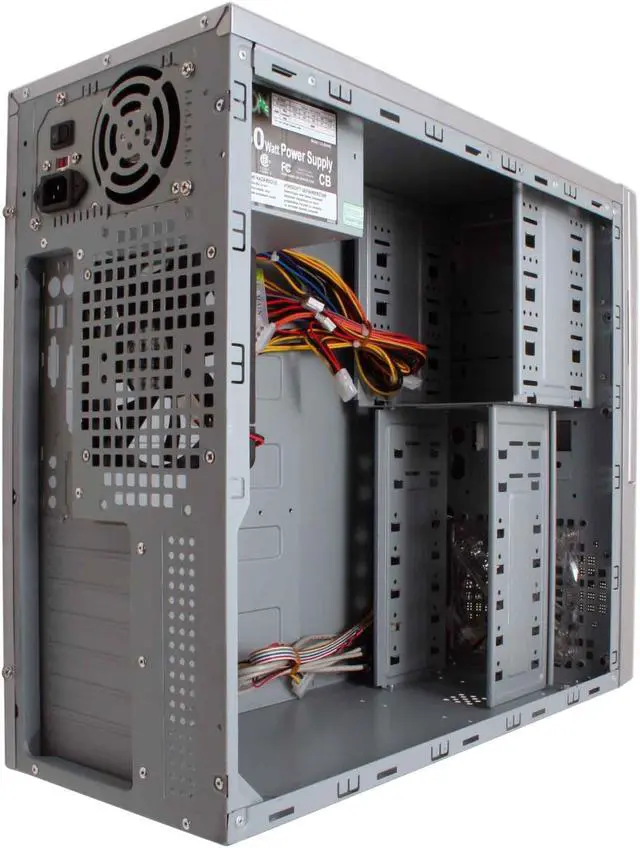 Alt view image 10 of 15 - XION II XON-102 Silver Steel ATX Mid Tower Computer Case 450W Power Supply