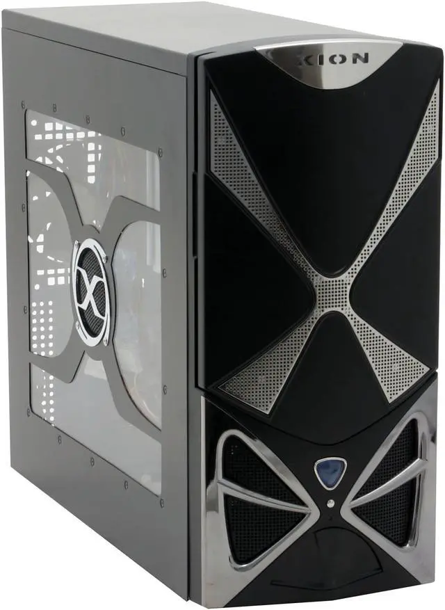 Alt view image 12 of 17 - XION II XON-103 Black SECC Steel ATX Mid Tower Computer Case 450W Power Supply