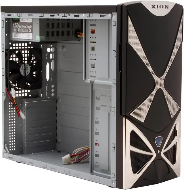 Alt view image 10 of 17 - XION II XON-103 Black SECC Steel ATX Mid Tower Computer Case 450W Power Supply