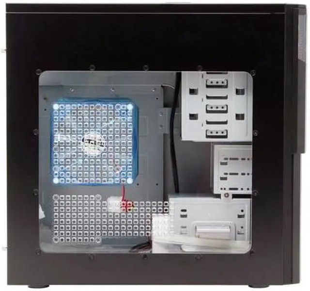 Alt view image 7 of 14 - XION Hydraulic XON-566TB Black with Blue LED Light Steel ATX Mid Tower Computer Case