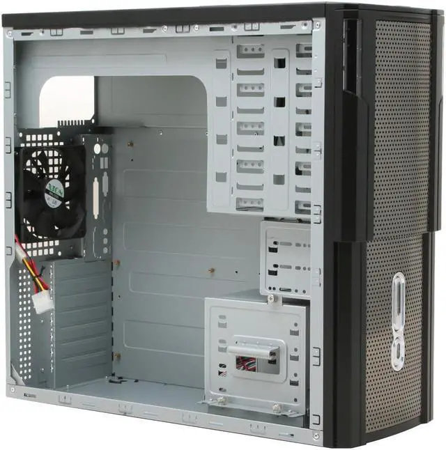 Alt view image 9 of 14 - XION Hydraulic XON-566TB Black with Blue LED Light Steel ATX Mid Tower Computer Case