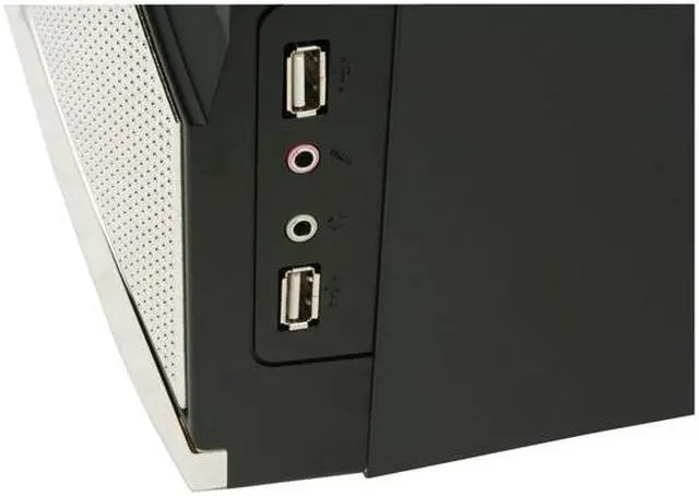 Alt view image 5 of 13 - XION Onyx XON-301 Black Steel ATX Mid Tower Computer Case with Stylish LED Power switch and unique 140mm Green LED Fan