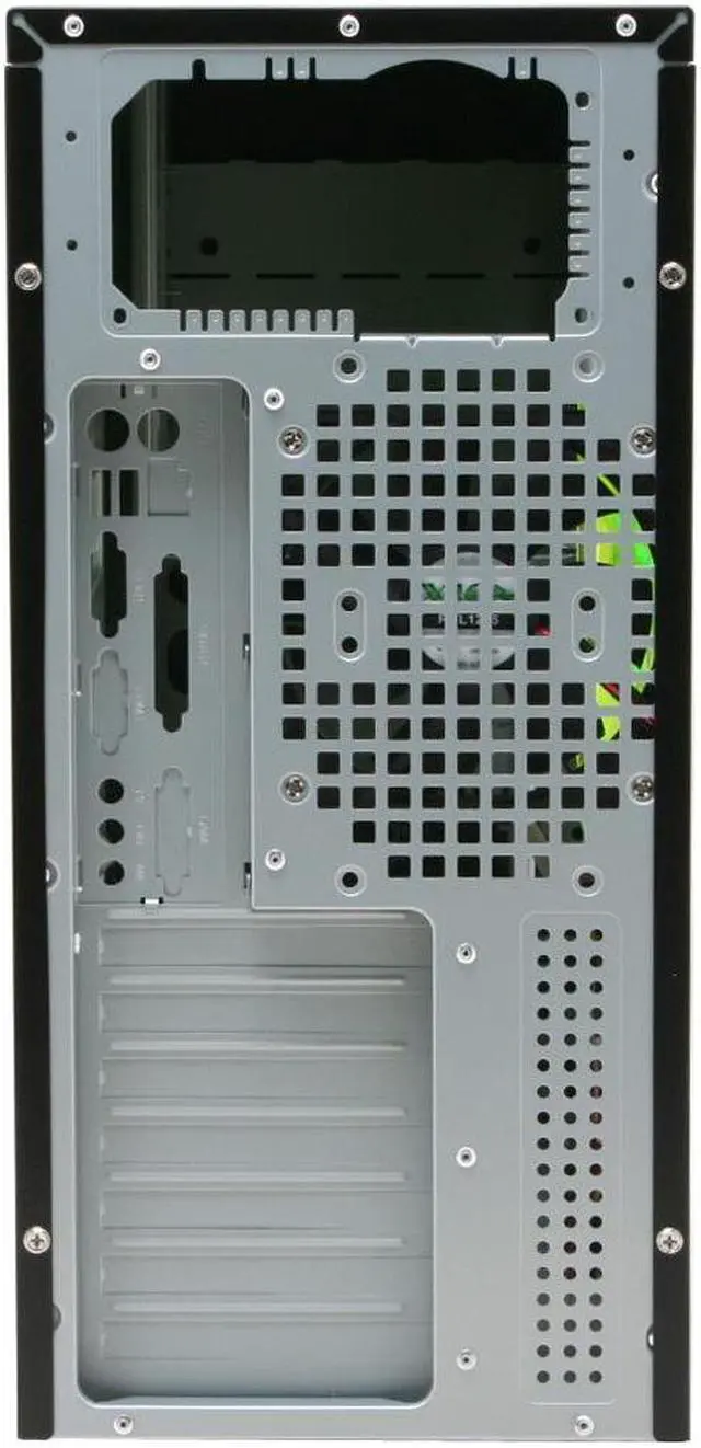 Alt view image 10 of 13 - XION Onyx XON-301 Black Steel ATX Mid Tower Computer Case with Stylish LED Power switch and unique 140mm Green LED Fan