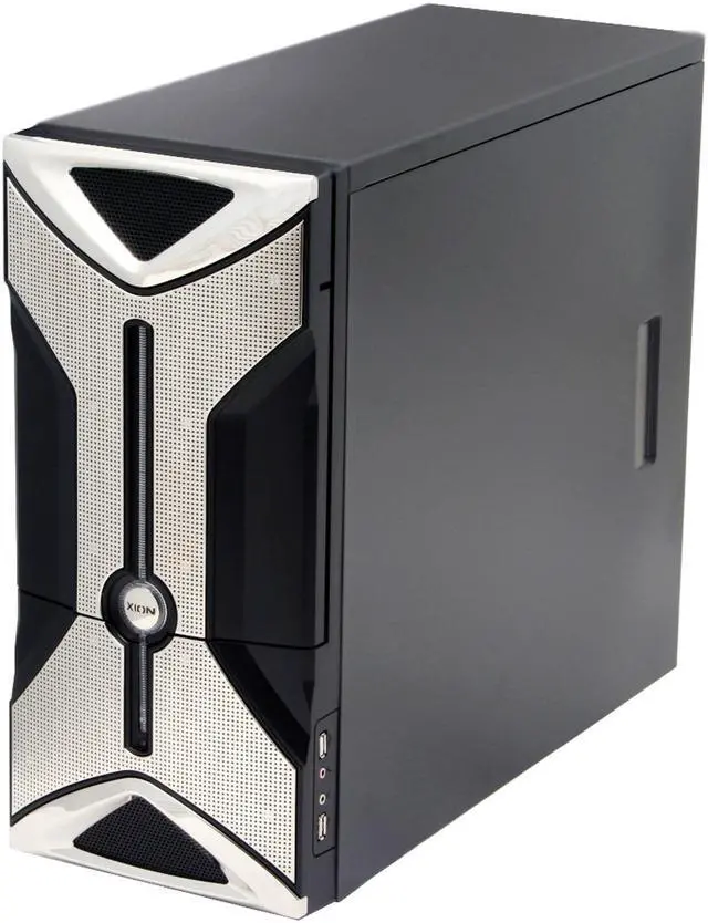 Alt view image 3 of 13 - XION Onyx XON-303 Black/Blue Steel ATX Mid Tower Computer Case