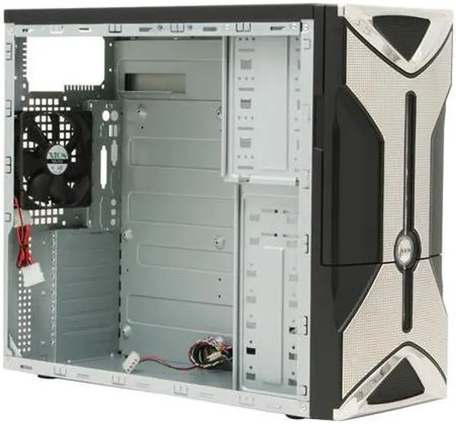 Alt view image 9 of 13 - XION Onyx XON-303 Black/Blue Steel ATX Mid Tower Computer Case