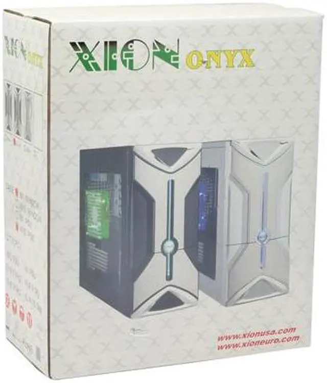 Alt view image 13 of 13 - XION Onyx XON-303 Black/Blue Steel ATX Mid Tower Computer Case