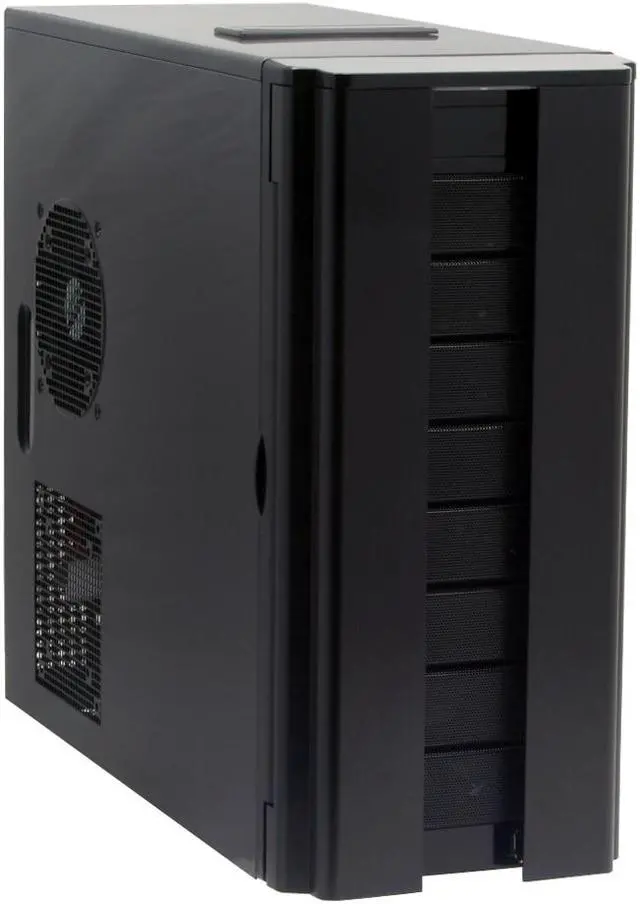 Alt view image 4 of 19 - XION Stacker XON-791B Black Steel Chassis with Aluminum Front Door ATX Mid Tower Computer Case