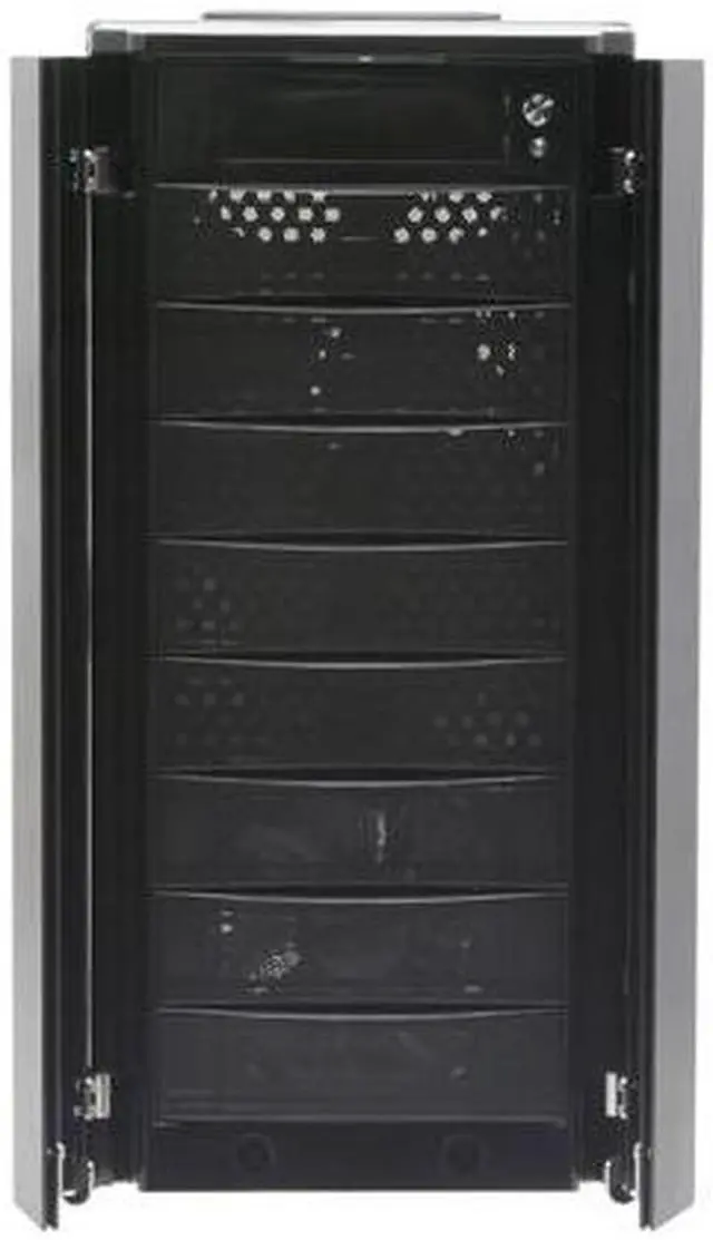 Alt view image 8 of 19 - XION Stacker XON-791B Black Steel Chassis with Aluminum Front Door ATX Mid Tower Computer Case