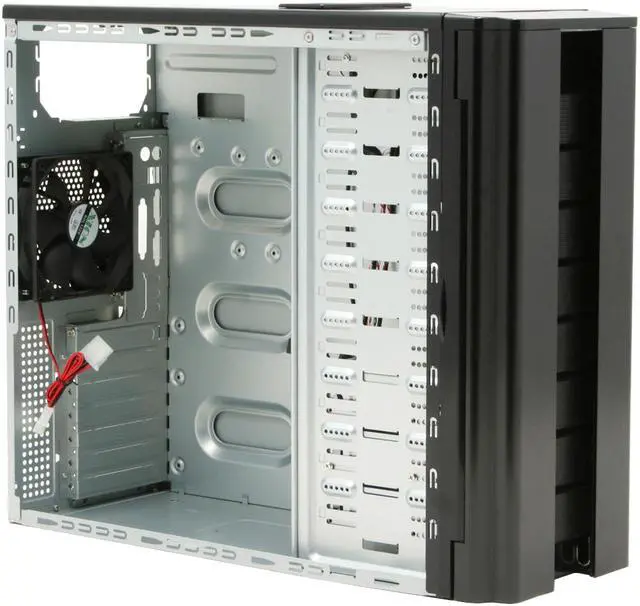 Alt view image 12 of 19 - XION Stacker XON-791B Black Steel Chassis with Aluminum Front Door ATX Mid Tower Computer Case