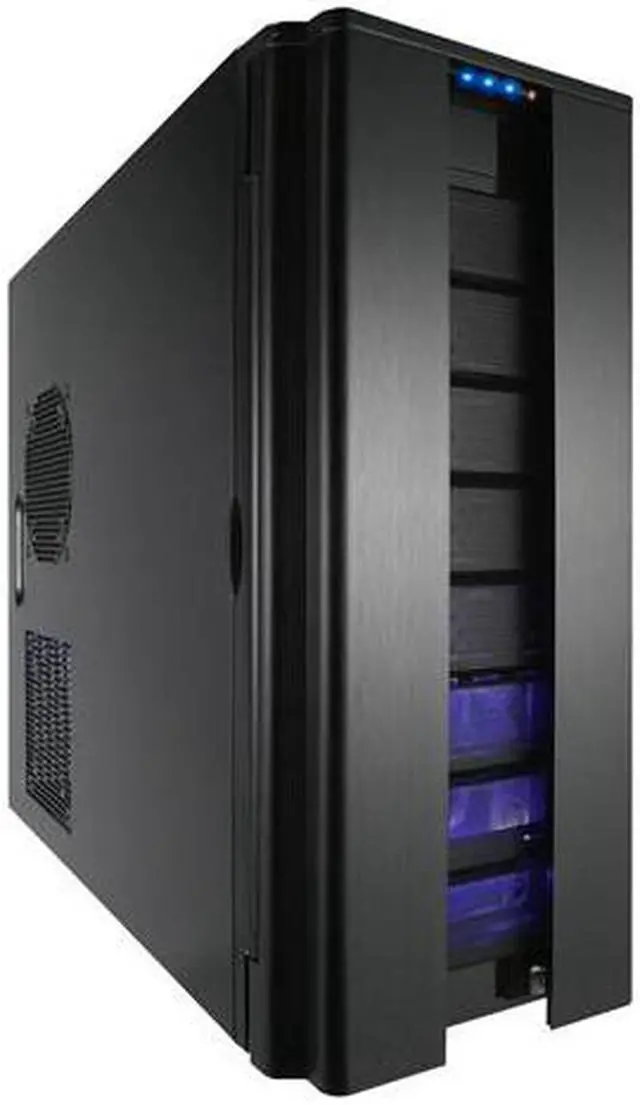 Alt view image 3 of 19 - XION Stacker XON-791B Black Steel Chassis with Aluminum Front Door ATX Mid Tower Computer Case