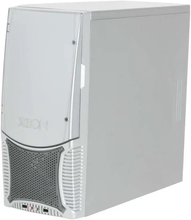 Alt view image 3 of 16 - XION Dazl XON-502 Silver with Blue LED Light Steel ATX Mid Tower Computer Case