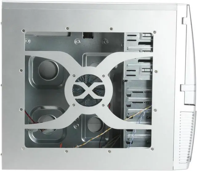 Alt view image 7 of 16 - XION Dazl XON-502 Silver with Blue LED Light Steel ATX Mid Tower Computer Case