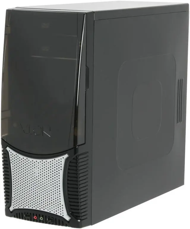 Alt view image 3 of 14 - XION Dazl XON-503 Black with Blue LED Light Steel ATX Mid Tower Computer Case