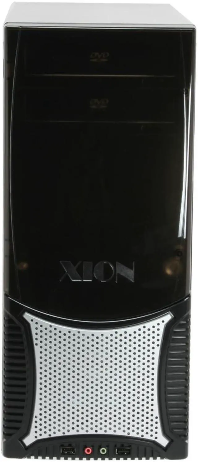 Alt view image 5 of 14 - XION Dazl XON-503 Black with Blue LED Light Steel ATX Mid Tower Computer Case