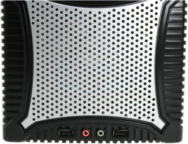 Alt view image 6 of 14 - XION Dazl XON-503 Black with Blue LED Light Steel ATX Mid Tower Computer Case