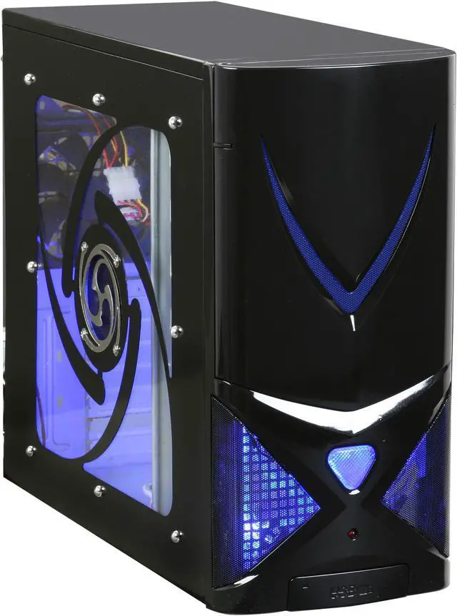 Main image of XION AXP 100 Gaming Series AXP100-001BK Black Steel ATX Mid Tower Computer Case