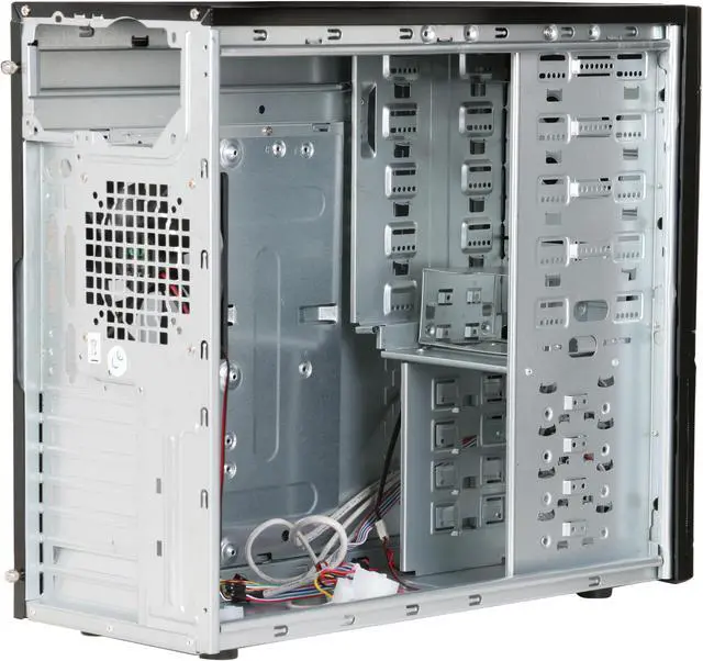 Alt view image 7 of 13 - XION AXP 100 Gaming Series AXP100-001BK Black Steel ATX Mid Tower Computer Case