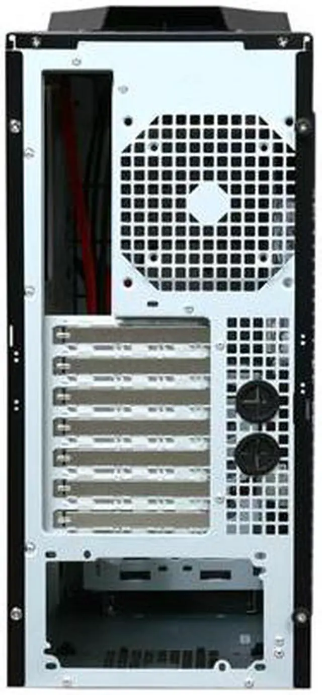 Alt view image 9 of 10 - XION XON-CBX01-RD CyborGX Gaming Black w/ Red LED Light Steel ATX Mid Tower Computer Case