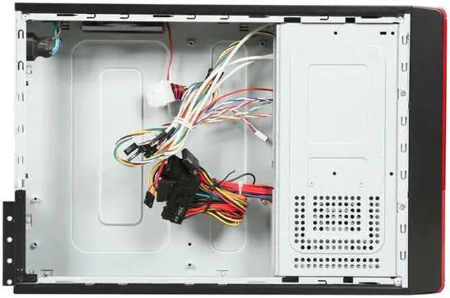 Alt view image 6 of 8 - XION HTPC Series XON-810PCB-RD icro ATX / Mini ITX Slim Desktop Micro ATX Media Center / HTPC Case w/ 450W Power Supply