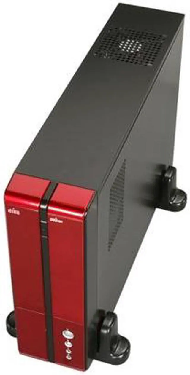 Alt view image 7 of 8 - XION HTPC Series XON-810PCB-RD icro ATX / Mini ITX Slim Desktop Micro ATX Media Center / HTPC Case w/ 450W Power Supply