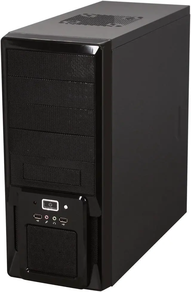 Alt view image 3 of 9 - XION XON-180 Meshed Black/Red Steel ATX Mid Tower Computer Case